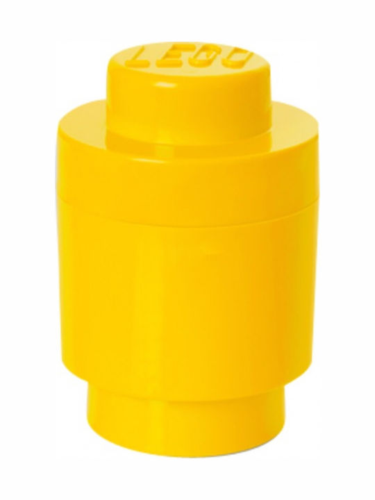 LEGO Παιδικό Κουτί Αποθήκευσης από Πλαστικό 1 Round Κίτρινο 12x12x12cm 40301732