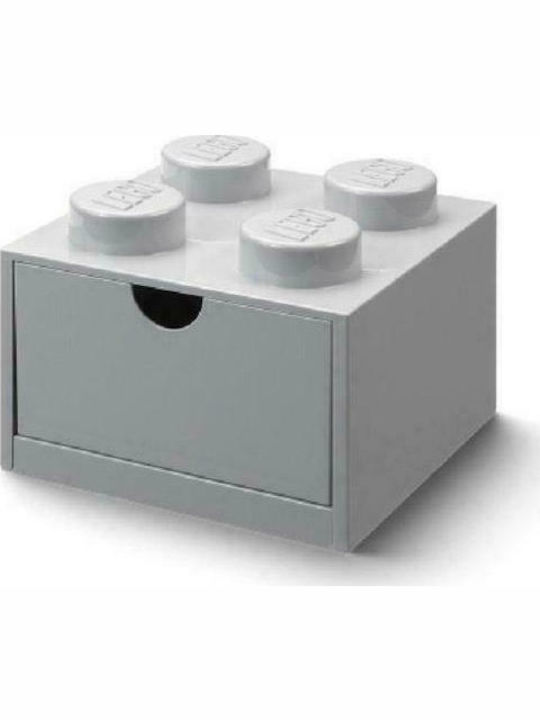 LEGO Παιδικό Κουτί Αποθήκευσης από Πλαστικό 4 Knobs Γκρι 32x16x11cm 40201740