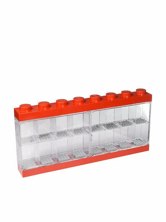 LEGO Παιδικό Κουτί Αποθήκευσης από Πλαστικό Display Case 16 Κόκκινο 38x18cm 40660001
