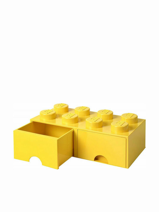 LEGO Παιδικό Κουτί Αποθήκευσης από Πλαστικό 8 Knobs Κίτρινο 50x25x17cm 40061732