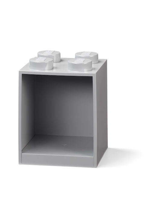 Παιδικό Ράφι Κουτί Wall Landscape 4 Studs Grey 16x16x21εκ. 41141740