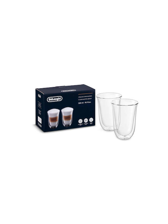 De'Longhi Σετ Ποτήρια Καφέ/Freddo από Γυαλί 330ml DLSC312 2τμχ