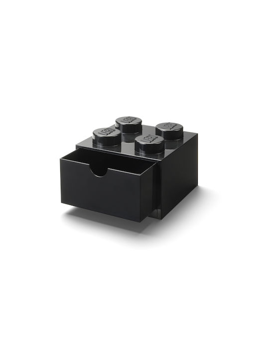 LEGO Παιδικό Κουτί Αποθήκευσης από Πλαστικό 4 Knobs Μαύρο 15x15x11cm 40201733