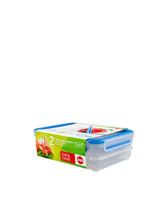 Emsa Σετ Δοχεία Φαγητού Πλαστικά Μπλε 22.6cm 513576 2τμχ