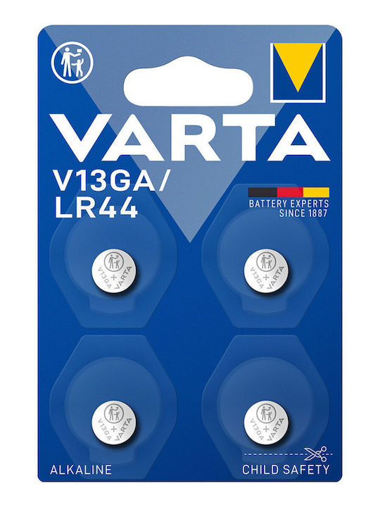 Varta Αλκαλικές Μπαταρίες Ρολογιών LR44 1.5V 4τμχ