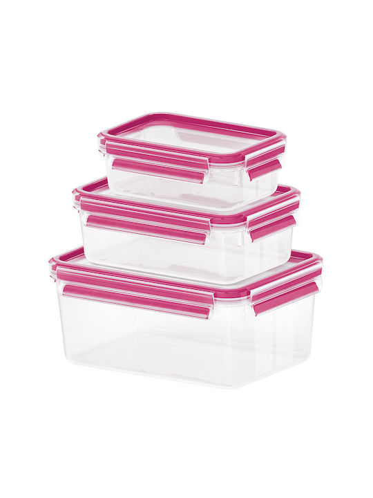 Emsa Clip Σετ Δοχεία Φαγητού Πλαστικά Πράσινα 515584 3τμχ