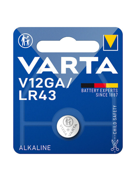 Varta Professional Electronics V12GA Αλκαλική Μπαταρία Ρολογιών LR43 1.5V 1τμχ