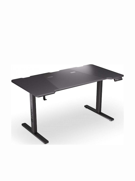 Ηλεκτρικό Γραφείο Atlas Ξύλινο Black με Μεταλλικά Πόδια & Ρυθμιζόμενο Ύψος 150x78εκ. EY8E004