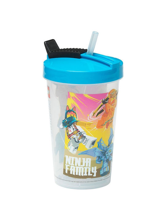 LEGO Ninjago Ποτήρι Νερού από Πλαστικό με Καλαμάκι 500ml 40441726