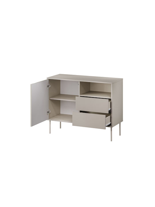 Μπουφές 1d2s Tresse Ξύλινος με Συρτάρια Cashmere Matt 100x40x75cm