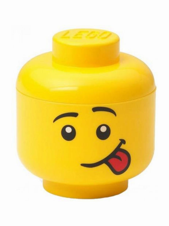 LEGO Παιδικό Κουτί Αποθήκευσης από Πλαστικό Head Κίτρινο 10x10x11cm 40331726
