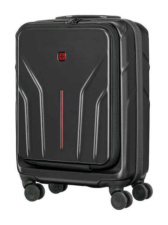 Wenger Carry-on Βαλίτσα Ταξιδίου Καμπίνας Σκληρή Μαύρη με 4 Ρόδες Ύψους 54εκ. 653323