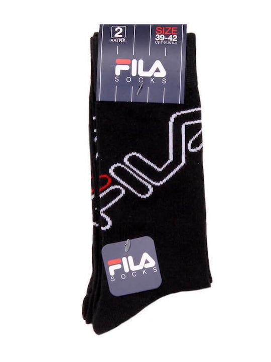 Fila F9620-200 Αθλητικές Κάλτσες Μαύρες 2 Ζεύγη