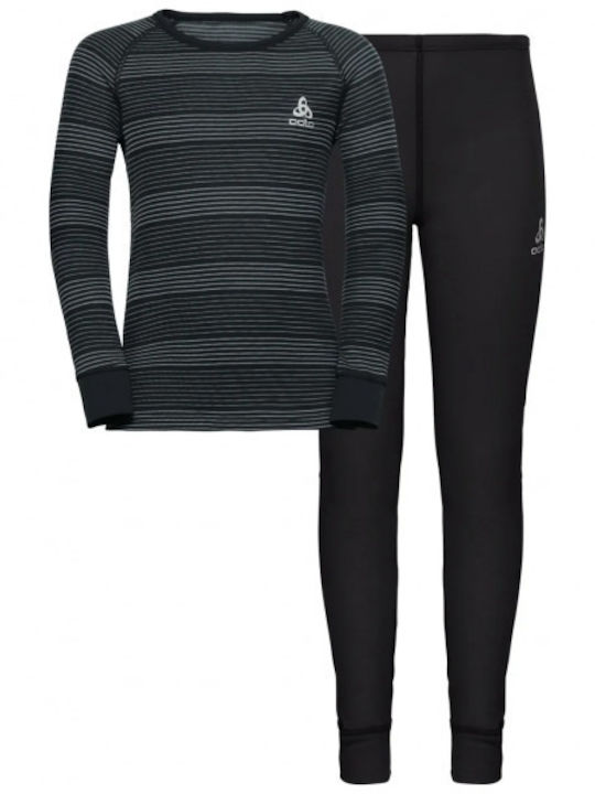 Odlo Eco Long Active Warm Παιδικό Ισοθερμικό Σετ Μαύρο 159449-60066
