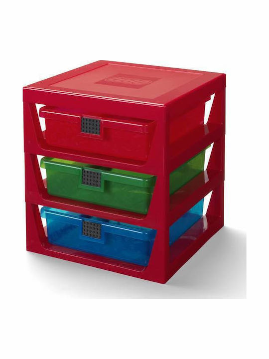 LEGO Σύστημα Αποθήκευσης Παιχνιδιών από Πλαστικό Κόκκινο 34x32x38cm 40950001