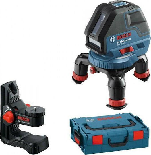 Bosch GLL 3-50 Αυτορυθμιζόμενο Γραμμικό Αλφάδι Laser Κόκκινης Δέσμης 1.5V με Εύρος Εργασίας 10m