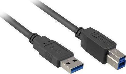 Sharkoon USB 3.0 Cable USB-A male - USB-B male 5m (4044951015665)