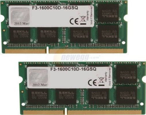 G.Skill F3 Series DDR3 8GB RAM με 2x4GB Modules και Ταχύτητα 1600 για Laptop F3-1600C9D-8GSL