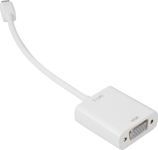 Sharkoon mini DisplayPort to VGA Μετατροπέας mini DisplayPort male σε VGA female Λευκό 1τμχ