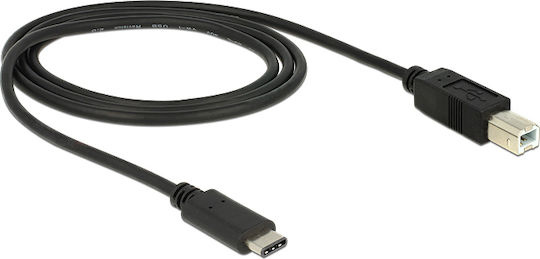 DeLock 83601 USB 2.0 Cable USB-C male - USB-B Μαύρο 1m (83601)