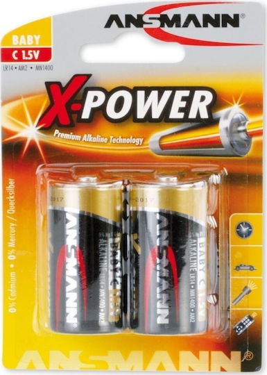 Ansmann X-Power Αλκαλικές Μπαταρίες C 1.5V 2τμχ