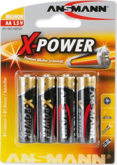 Ansmann X-Power Αλκαλικές Μπαταρίες AA 1.5V 4τμχ 5015663