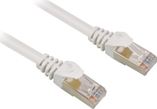 Sharkoon S/FTP Cat.6 Καλώδιο Δικτύου Ethernet 10m Λευκό