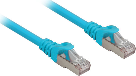 Sharkoon S/FTP Cat.6a Καλώδιο Δικτύου Ethernet 5m Μπλε 1τμχ 4044951018789