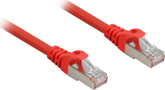 Sharkoon S/FTP Cat.6a Καλώδιο Δικτύου Ethernet 10m Κόκκινο (4044951018710)