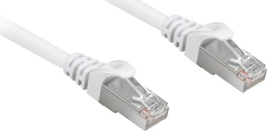 Sharkoon S/FTP Cat.6a Καλώδιο Δικτύου Ethernet 5m Λευκό (4044951018864)