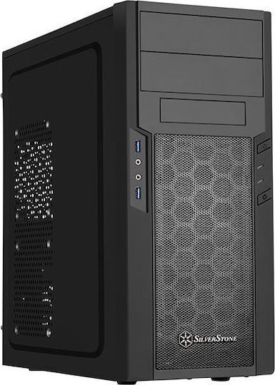 Silverstone Precision PS13B Midi Tower Κουτί Υπολογιστή Μαύρο