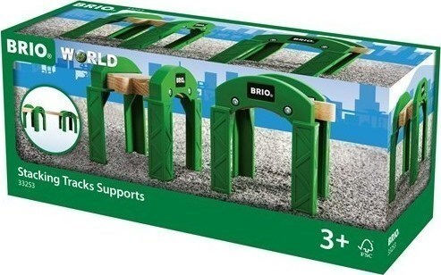 Brio Toys Stacking Track Supports Ράγες Σιδηρόδρομου από Ξύλο 33253
