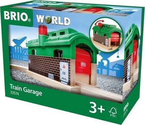 Brio Toys Train Garage Σετ με Τρενάκι από Ξύλο 33574