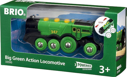 Brio Toys Big Green Action Locomotive Τρενάκι με Ήχο και Φως για 3+ Ετών 33593