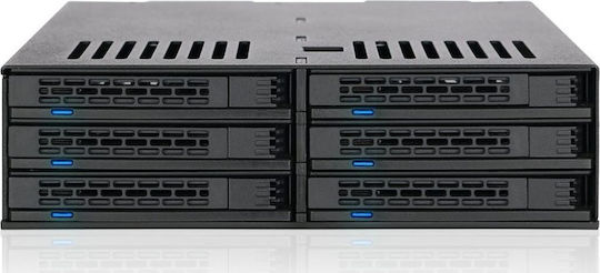 Icy Dock ExpressCage 6x 2.5 Inch SATA 6Gbps HDD/SSD Mobile Rack/Cage in 5.25 Inch bay Μαύρο (MB326SP-B)