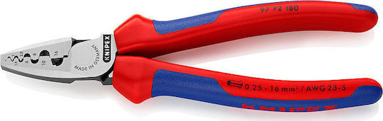 Knipex Πρέσα Ακροδεκτών με Μόνωση (Μήκος 180mm) 97 72 180