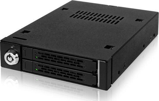 Icy Dock MB992SK-B ToughArmor Full Metal 2x 2.5Inch Hot-Swap SATA/SAS HDD/SSD Mobile Rack Backplane Cage for External 3.5Inch Drive Bay Μαύρο MB992SK-B