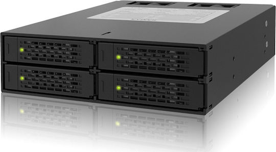 Icy Dock ToughArmor 4x 2.5Inch SATA 6Gbps HDD/SSD Mobile Rack/Cage in 1x external 5.25Inch Bay Μαύρο MB994SP-4SB-1