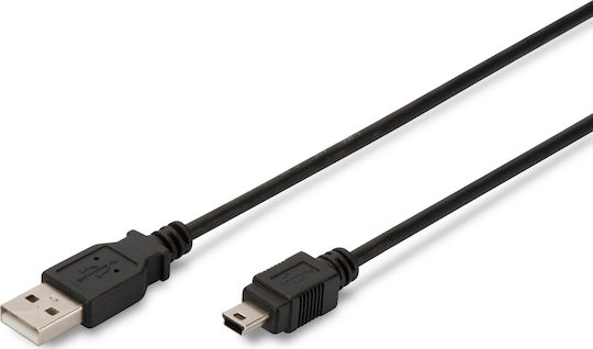 Digitus USB 2.0 Cable USB-A male - mini USB-B male 1.8m (AK-300108-018-S)