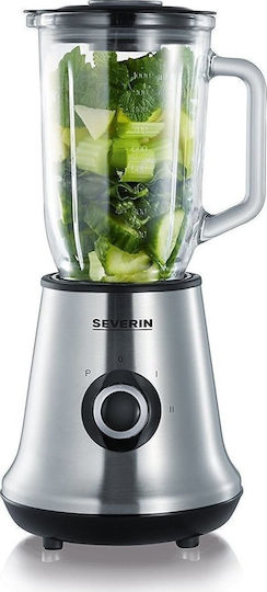 Severin Μπλέντερ με Γυάλινη Κανάτα 1lt 500W Inox SM 3734