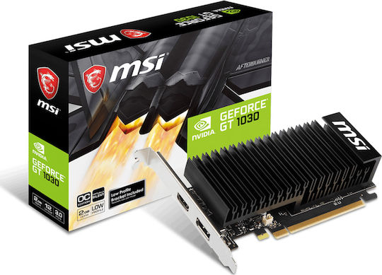 MSI GeForce GT 1030 2GB GDDR4 2GHDA LP OC Κάρτα Γραφικών V809-2825R 912-V809-4068