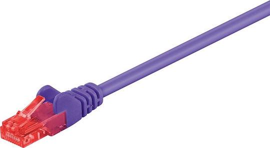 Goobay U/UTP Cat.6 Καλώδιο Δικτύου Ethernet 1m Μωβ 1τμχ 95263