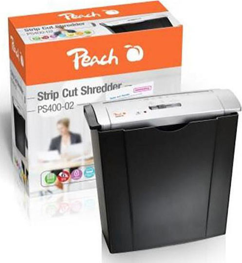 Peach Καταστροφέας Εγγράφων PS400-02 Strip Cut 5 Φύλλων με Κάδο 8lt 511003