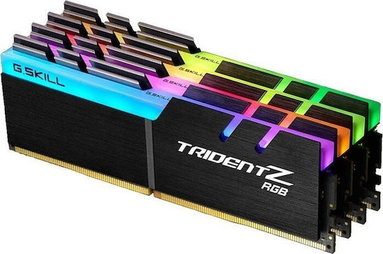G.Skill Trident Z RGB DDR4 32GB RAM με 4x8GB Modules και Ταχύτητα 3200 για Desktop F4-3200C16Q-32GTZRX