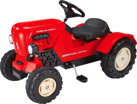 Big Porsche Diesel Junior Pedal Tractor Περπατούρα Ride On για 3+ Μηνών 800056560 Κόκκινη