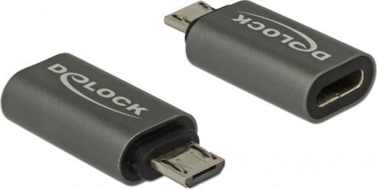 DeLock Μετατροπέας micro USB male σε USB-C female 1τμχ 65927