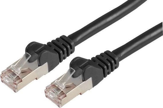 Sharkoon S/FTP Cat.6a Καλώδιο Δικτύου Ethernet 1m Μαύρο 1τμχ