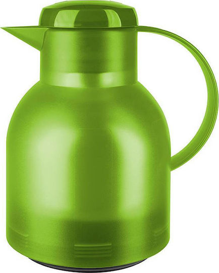 Emsa Jug Quick Press Translucent Κανάτα Θερμός Πλαστικό 1lt Πράσινο με Λαβή
