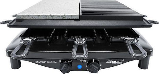 Steba RC 4 Plus Deluxe Επιτραπέζια Ηλεκτρική Ψησταριά Raclette Αυλακωτής Πλάκας 1450W με Ρυθμιζόμενο Θερμοστάτη 39x37εκ. 62.24.00