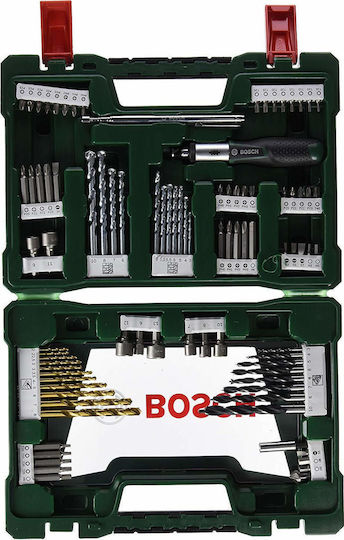 Bosch Σετ 91 Τρυπάνια Τιτανίου με Κυλινδρικό Στέλεχος 2607017311